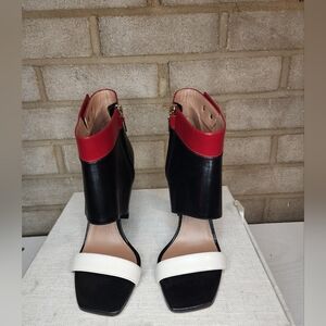 Hugo Boss  Leather Ankle Strap Heels Sz8
